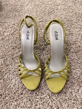Diba Olive Green Strappy High Heel Sandals